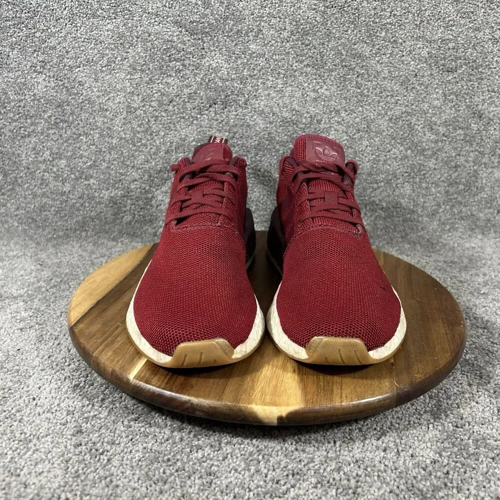 Adidas NMD_R2 Boost CQ2404 Men's Size 9 Burgundy Athletic Running Shoes Used